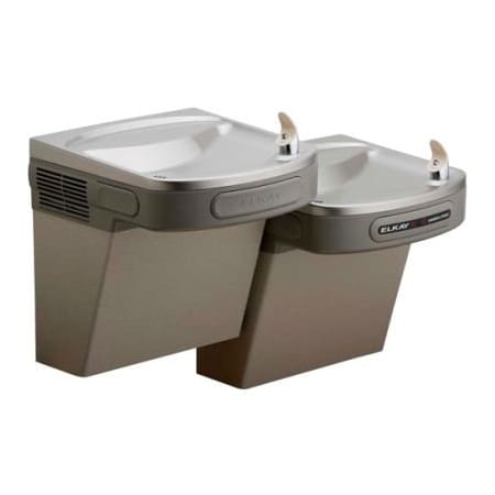 Elkay Elkay ADA Hands Free Water Cooler, Light Gray Granite, Cane Apron, 2 Station, 115V,  EZOSTL8LC